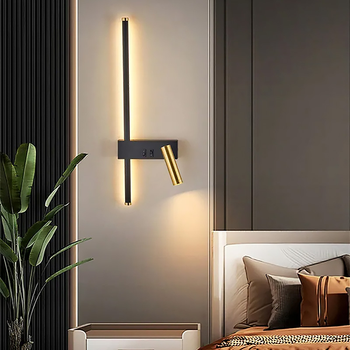 Настенный светильник светодиодный Бра Light House LNF-17414/2 L BK 9W 51 см черный слева спот