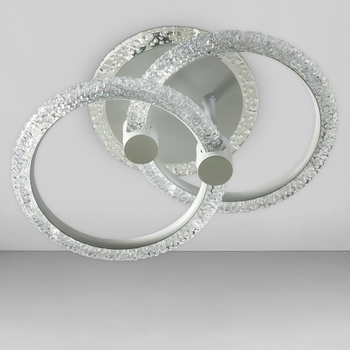 Люстра потолочная светодиодная LED Light House SC-19376/2C WH PK/BU/PL 38W+8W 300*190*160, цвет белый
