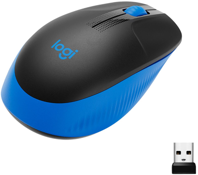 Миша бездротова M190 Full Size Wireless Blue (910-005907) синя