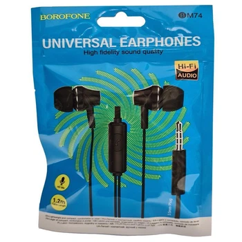 Наушники гарнитура BOROFONE BM74 Singer black, jack3.5 (57586)