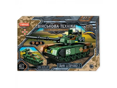 Конструктор Танк LEOPARD 2 та ЗРК OZELOT (49551), Teko, 417 дет., 55х6х35 см