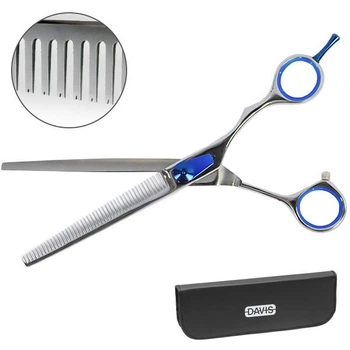 Davis Extreme Edge blue Thinning 7" , 17,8 см дэвис экстрим эдж филировочные ножницы для стрижки собак