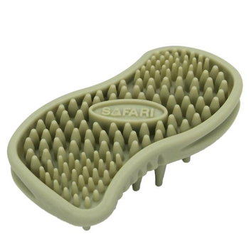 Safari massager массажна щітка для собак і котів, гума, зелена