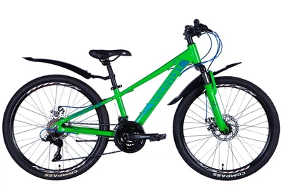 Велосипед AL 24" Discovery QUBE AM DD 2024, 11.5" зелений (OPS-DIS-24-342)