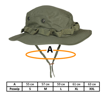 Панама тактична MIL-TEC US GI Boonie Hat Olive, XXL