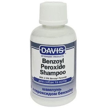 Шампунь Davis Benzoyl Peroxide 2.5% Дэвис Бензоил пероксид для собак и кошек с демодекозом, дерматитами, 50 мл (BPSR50)