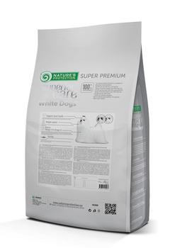 Сухой беззерновой корм для белых собак малых пород с селёдкой Nature's Protection SC White Dogs, 10 кг