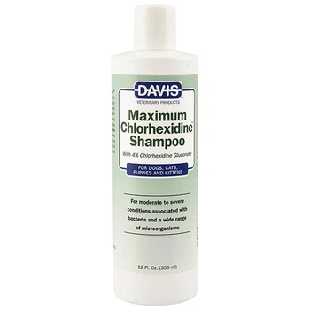 Шампунь Davis Maximum Chlorhexidine Shampoo с 4% хлоргексидином для собак и котов заболеваниями кожи 355 мл