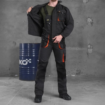Робочий чоловічий Костюм Куртка + Напівкомбінезон з відсіками для наколінників / Польова Форма сіра розмір M