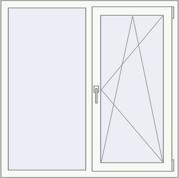 Вікно металопластикове Rehau 1200x1200 мм Двостулкове Біле (1068-1200x1200--w-rc-2-tnt-i-2-01r)
