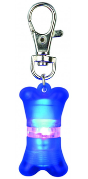 Адресний брелок TRIXIE зі світлодіодом для собак 2 х 4 см синій (TX-13446/4011905134468)