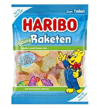 Желейные конфеты Ракеты кислый микс Haribo Raketen Saure 175г