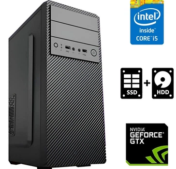 Ігровий ПК 2E Basis Tower / Intel Core i5-4430 (4 ядра по 3.0 - 3.2 GHz) / 8 GB DDR3 / 120 GB SSD + 500 GB HDD / nVidia GeForce GTX 1050, 2 GB GDDR5, 128-bit / 400W / HDMI / DisplayPort б/в