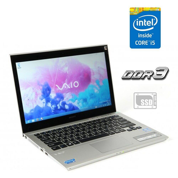 Ноутбук Б-класс Sony VAIO SVT131A11V / 13.3" (1366x768) TN / Intel Core i5-3317U (2 (4) ядра по 1.7 - 2.6 GHz) / 8 GB DDR3 / 120 GB SSD / Intel HD Graphics 4000 б/у