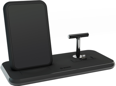Бездротовий зарядний пристрій Zens Stand + Dock Aluminium Wireless Charger 10W Black (ZEDC06B/00)