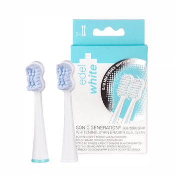 Сменные насадки Edel+White для щетки Sonic отбеливающие SG2W, 2 шт