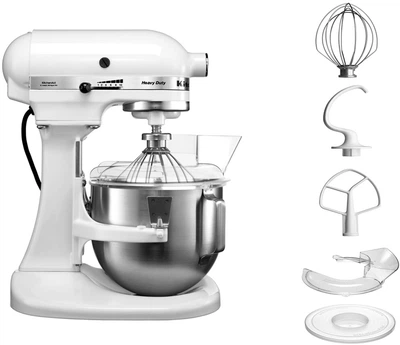 Кухонная машина KitchenAid Heavy Duty 5KPM5EWH с откидным блоком белый