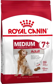Karma sucha dla psów Royal Canin Medium Adult 7+ rasy średnie powyżej 7 roku życia 15 kg (3182550402286) (98110) (3005150)