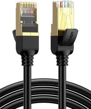 Патч корд Ugreen сетевой кабель Ethernet RJ45 Cat 7 10 Гбит/с 600 МГц 2м Black (NW106)