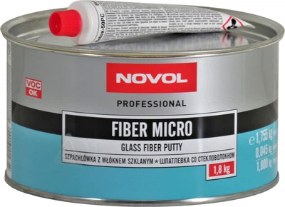 Шпаклівка (Novol) скловолокно Fiber Micro 1,8 кг. 1235