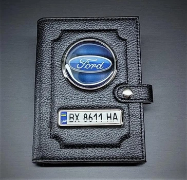 Портмоне для автодокументів з номером та логотипом Ford
