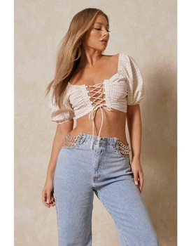 Топ бежевий з завʼязкою спереду XXL Missap