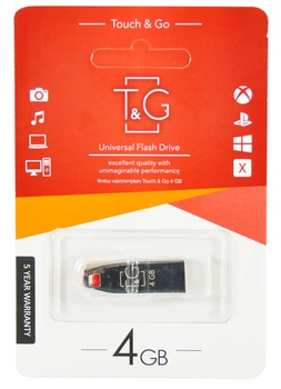 USB Flash Drive 4Gb T&G 115 Stylish series Хром (TG115-4G)