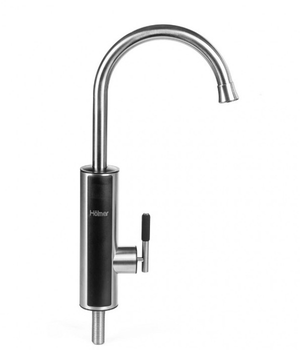 Водонагрівач проточний Holmer HHW-412SL, Inox, 3000W, механічне керування, IPX4, захист від включення без води, захист від перегріву, матеріал корпуса термо-пластик-нержавіюча сталь, автозапобіжник 16А