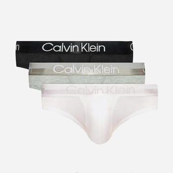 Набір трусів бріфи Calvin Klein Underwear 000NB2969A-UW5 S 3 шт Сірий/Чорний/Білий (8719854639077)