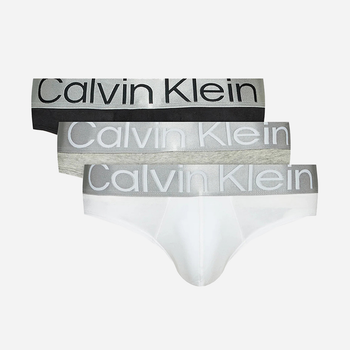 Набір трусів бріфи Calvin Klein Underwear 000NB3129A-MPI L 3 шт Сірий/Чорний/Білий (8719855393961)