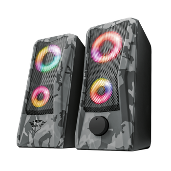 Колонки 2.0 Trust GXT 606 Javv RGB-Illuminated, Black, 6W, працює від USB, RGB-підсвічування з колірним перебором та сенсорним керуванням (23379)