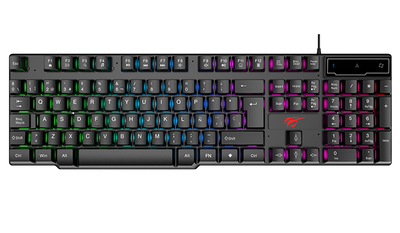 Клавіатура Havit HV-KB504L Black, USB, ігрова, підсвічування