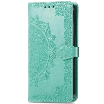 Шкіряний чохол-книжка Epik Art Case з візитницею на Huawei P Smart Z Бірюзовий