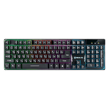 Клавіатура REAL-EL 8700 Gaming Чорна РК 234489