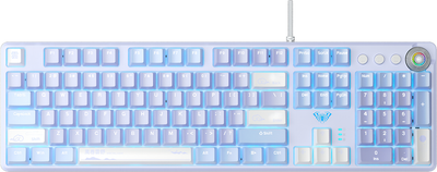 Клавіатура Aula Mechanical F2088 PRO сині перемикачі ,Біла/Фіолетова УКР 268088