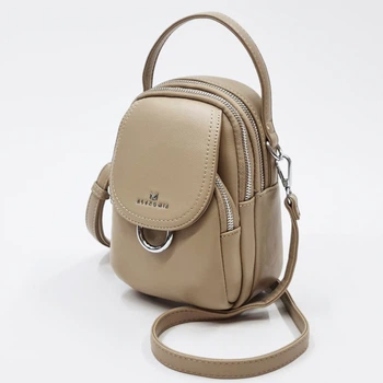 Сумка женская кросс-боди Alex&Mia 20х14х8 см Бежевый (4268)