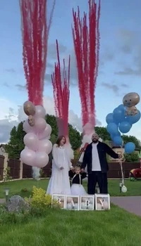 Димовий Спалах Розовий 15м Гендер Паті Дівчинка Air Smoke Pink Gender Party Girl