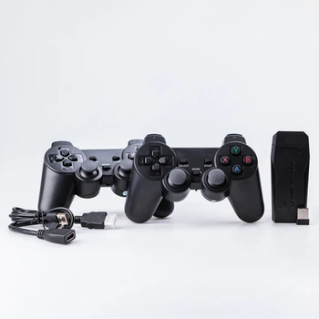 Обновленная играми Игровая приставка M8 Mini Game Stick 10000 игр 4K/HDMI/64 Gb + 2 беспроводных джойстика