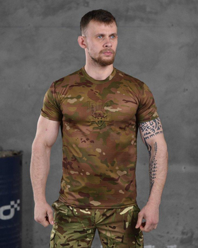 Тактическая мужская потоотводящая футболка с Гербом Украины M мультикам (86496)