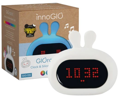 Нічник силіконовий з будильником Innogio Rabbit GIO-135 (5903317816423)