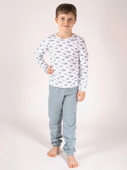 Piżama dziecięca dla chłopca Nicol 205036 92 cm Biały/Szary (5905601015246)