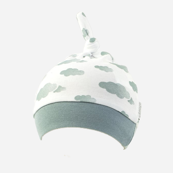 Niemowlęca czapka z węzełkiem dla chłopca Nicol 205054 68 cm Biały/Szary (5905601015482)