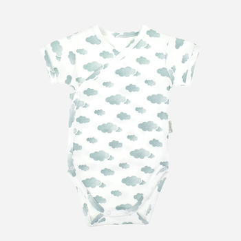 Niemowlęce body koszulka dla chłopca Nicol 205094 56 cm Biały/Szary (5905601015666)