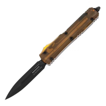 Нож автоматический Microtech Ultratech Ultem Double Edge DLC (длина: 212 мм, лезвие: 85 мм)