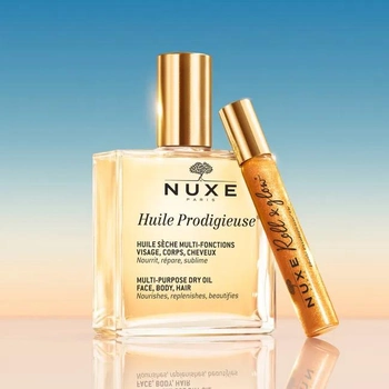 Zestaw kosmetyków do pielęgnacji Nuxe Huile Prodigiuse Olej suchy 100 ml + Olej suchy 8 ml (3264680036637)