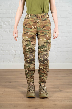 Тактические женские брюки со вставными наколенниками рип-стоп Мультикам (670) , S