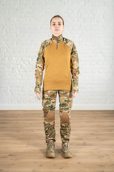 Армейская женская форма убакс и штаны с наколенниками CoolMax рип-стоп standart Мультикам Койот (633) , 3XL