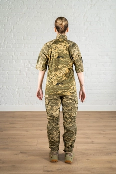Жіноча тактична форма убакс короткий рукав та штани з кишенями ріп-стоп CoolMax standart Піксель (629) , 3XL