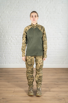 Жіноча військова форма убакс та штани з кишенями CoolMax ріп-стоп standart Піксель Олива (625) , 3XL