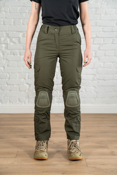 Женские военные брюки со вставными наколенниками рип-стоп Олива (675) , 2XL